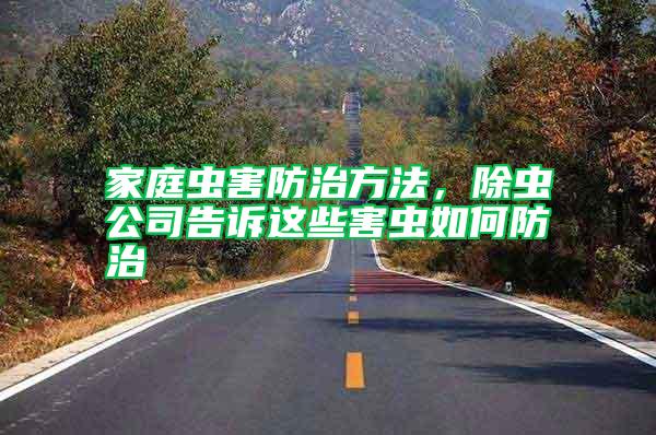 家庭蟲害防治方法，除蟲公司告訴這些害蟲如何防治