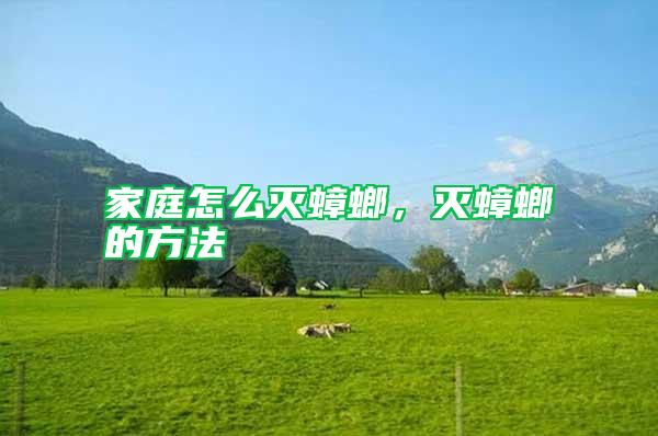 家庭怎么滅蟑螂，滅蟑螂的方法