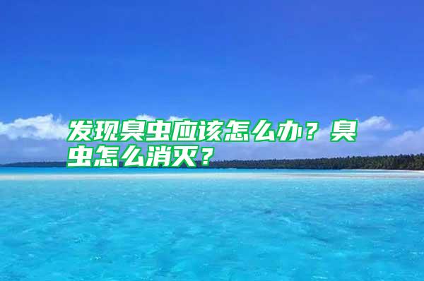 發(fā)現(xiàn)臭蟲(chóng)應(yīng)該怎么辦？臭蟲(chóng)怎么消滅？