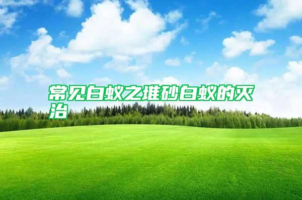 常見白蟻之堆砂白蟻的滅治