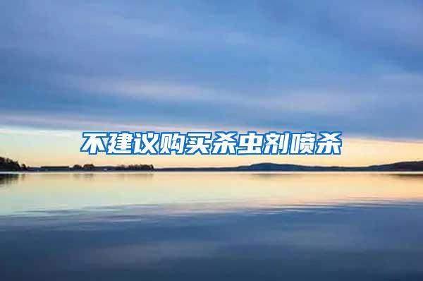 不建議購(gòu)買殺蟲(chóng)劑噴殺