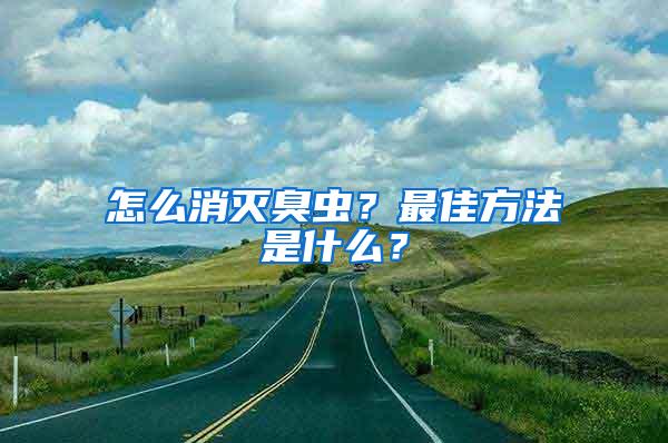 怎么消滅臭蟲？最佳方法是什么？