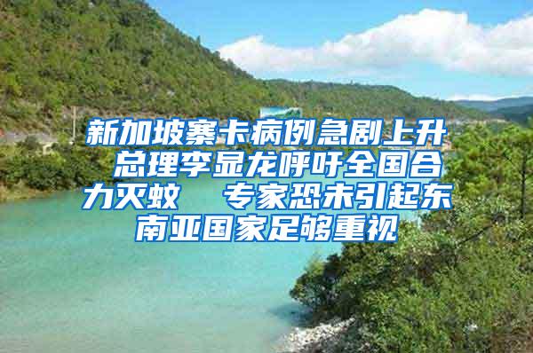 新加坡寨卡病例急劇上升 總理李顯龍呼吁全國合力滅蚊  專家恐未引起東南亞國家足夠重視