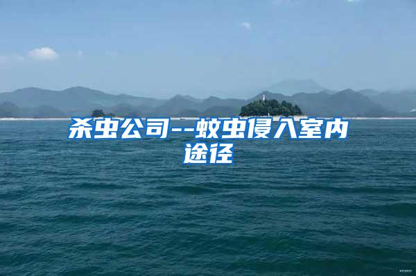 殺蟲(chóng)公司--蚊蟲(chóng)侵入室內(nèi)途徑