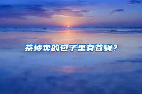 茶樓賣的包子里有蒼蠅？